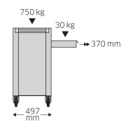 Dulap mobil pentru scule, 7 sertare, model 95/7R, culoare rosie, L x l 823 x 1021 mm, capacitate de incarcare 750 kg, Stahlwille