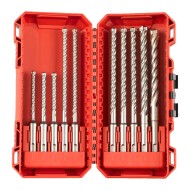 Set de burghie MX4 pentru ciocan rotopercutor, 10 piese, SDS-plus - gama Heavy-Duty, Milwaukee